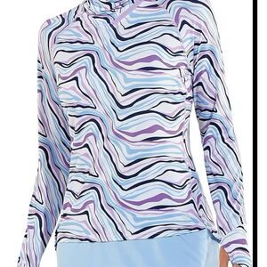Coolibar UPF 50 patterned geode long sleeve top Small